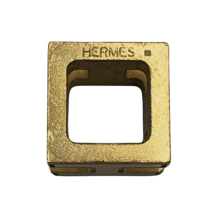 エルメス ペンダントトップ カージュドアッシュ Hキューブ オレンジ ゴールド HERMES【AFI2】