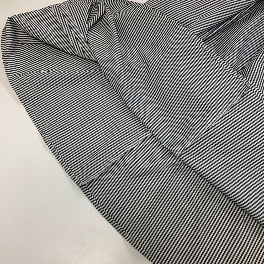 美品◆ルネ リミテッドエディション ワンピース 半袖 ピンストライプ スキッパー ホワイト ネイビー レディース サイズ 38 Rene LIMITED EDITION 【AFB5】
