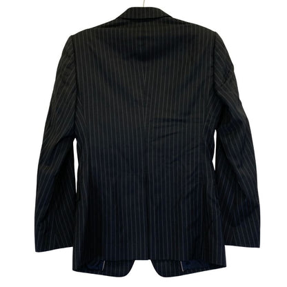 中古◆ドルチェ＆ガッバーナ MARTINI 2Bジャケット スーツ ストライプ メンズ サイズ 46 ブラック DOLCE&GABBANA 【AFA11】