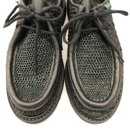 パラブーツ レザーシューズ ミカエル チロリアン ラフィア ブラック サイズ5.5 PARABOOT MICHAEL ビジネスシューズ 約24.5cm【LA】【中古】