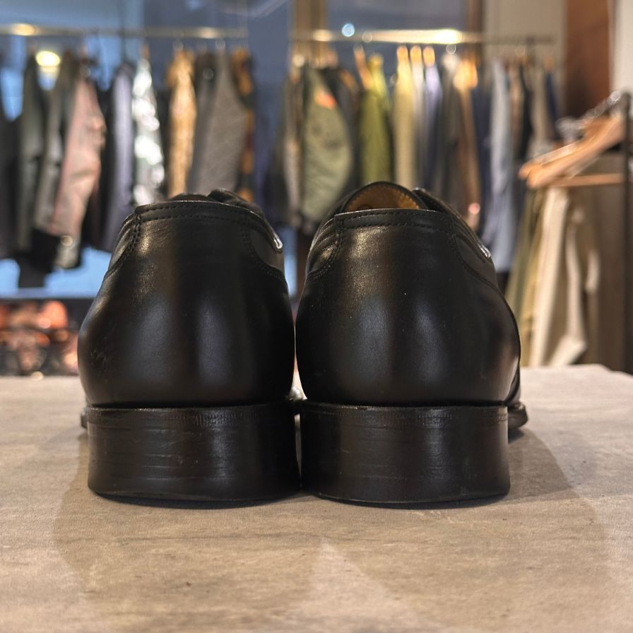 ジョンロブ ワーウィック ブラインドブローグ Sスタンプ ブラック 7000ラスト サイズUK6D JOHN LOBB ビジネスシューズ 約24.5cm【LA】【中古】