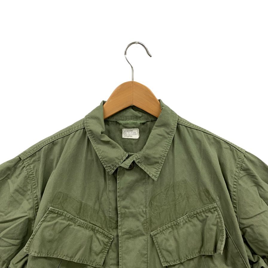 中古◆アメリカ軍 ジャングルファティーグ 半袖 60年代後期 グリーン メンズ サイズMEDIUM-SHORT U.S. Army 【AFB12】