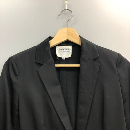 極美品◆ランバン オン ブルー レディース テーラード 1Bジャケット フォーマル サイズ36 ブラック LANVIN en Bleu 【AFA8】