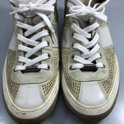ジミー チュウ ハイカット スニーカーメンズ サイズ 43 ホワイト jimmy choo 約28.0cm【AFC47】