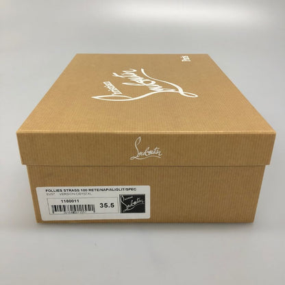 ルブタン ラウンドトゥ ハイヒール パテントレザー ベージュ サイズ35 Christian Louboutin 約22.5cm【AFD2】