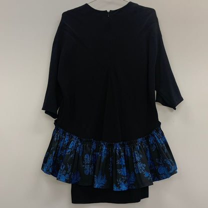 美品◆ステラ マッカートニー ワンピース 長袖 ポリエステル 花柄 切替 ブラック レディース サイズ38 STELLA McCARTNEY 【AFB20】