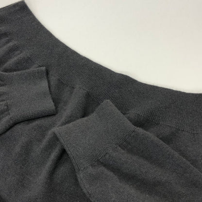中古◆キャッシュ＆バルバ モンゴリアンカシミヤ エルボーパッチ ポロ ニット カシミヤ100％ グレー メンズ  サイズ4 cash & barba 【AFB43】