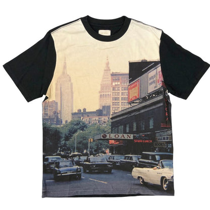 新品同様◆エメ レオン ドレ トップス Tシャツ フォトプリント ユニセックス サイズF 総柄 AIME LEON DORE 【AFB8】