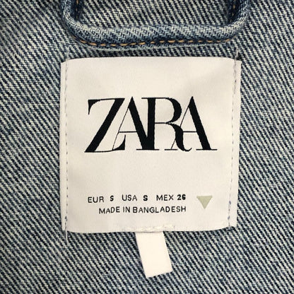 極美品◆ザラ ジップアップデニムジャケット レディース サイズS ZARA 【AFB7】