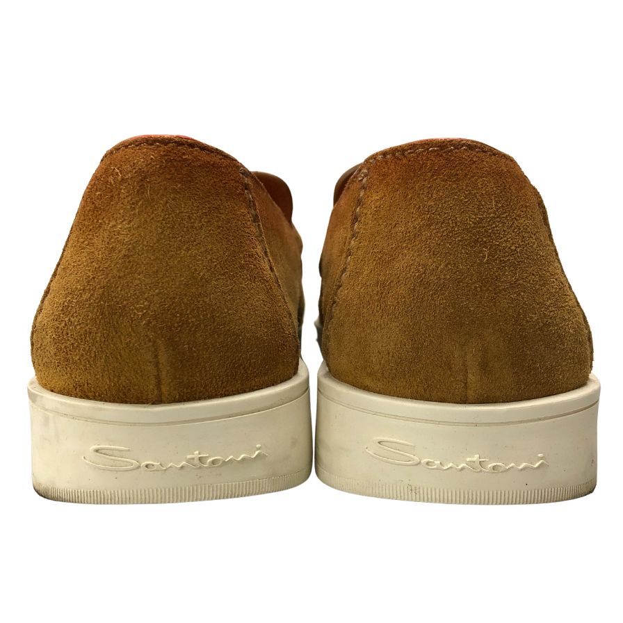 サントーニ ローファ― 18036 ベルトデザイン スエード ブラウン サイズUK6 メンズ SANTONI 約24.5cm【AFC4】
