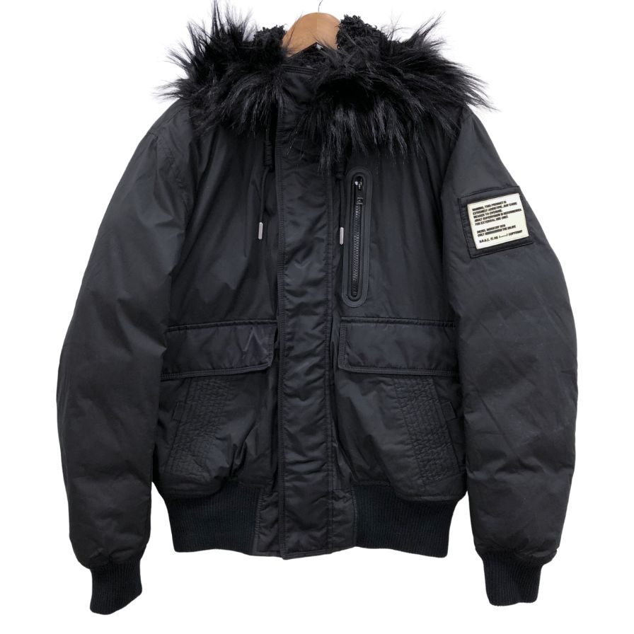 美品◆ディーゼル N-3B フライトジャケット ブルゾン ブラック メンズ L DIESEL 【AFA12】