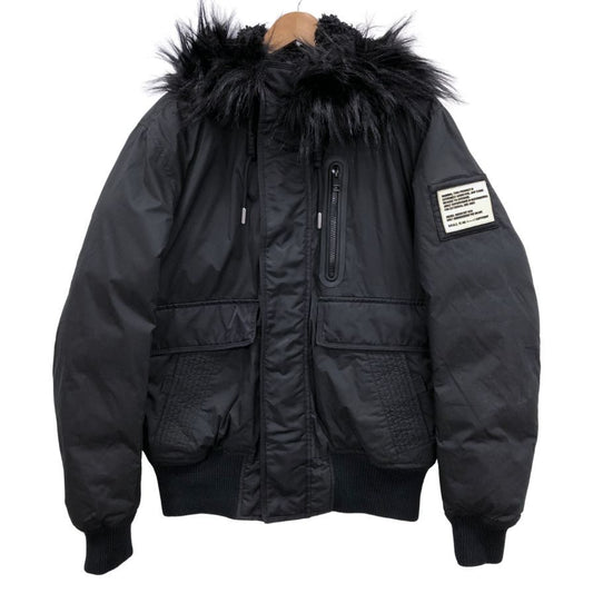 美品◆ディーゼル N-3B フライトジャケット ブルゾン ブラック メンズ L DIESEL 【AFA12】