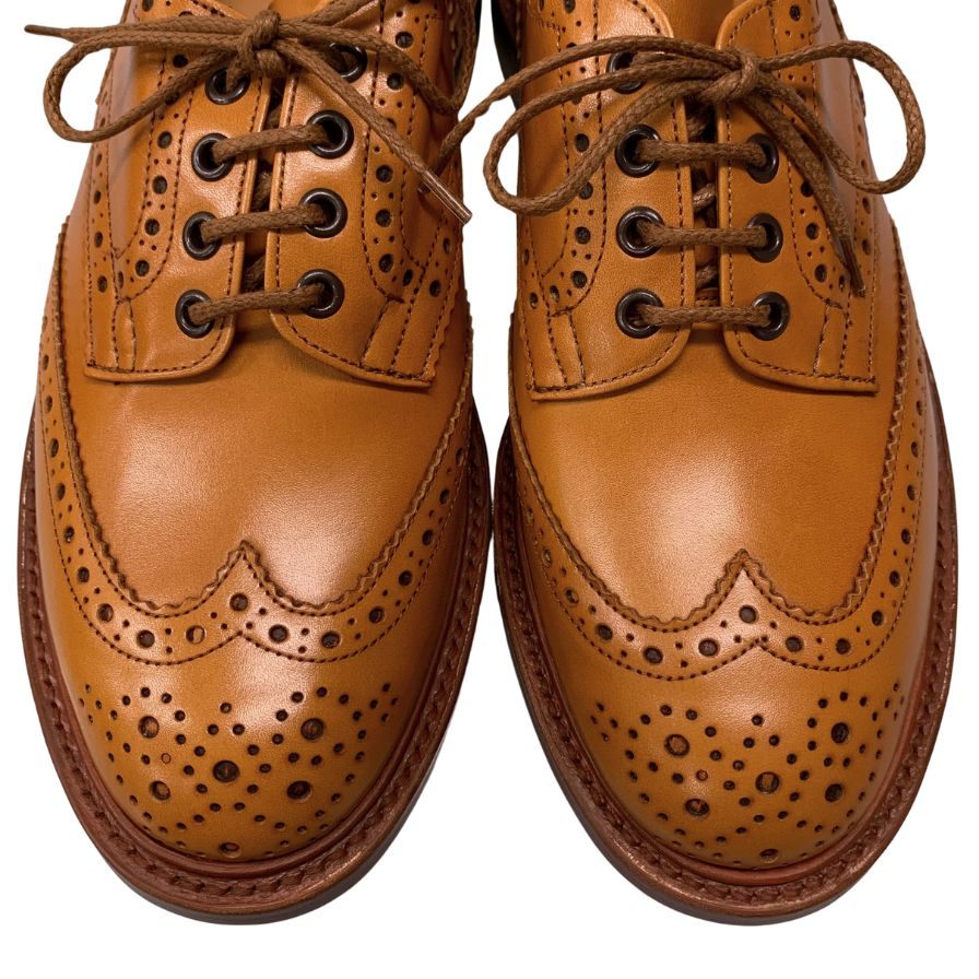 トリッカーズ レザーシューズ カントリー ウイングチップ バートン M5633 メンズ サイズ9.5 ブラウン Tricker’s BOURTON ビジネスシューズ 約28.0cm【LA】【中古】