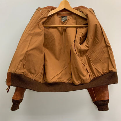 極美品◆バズリクソンズ アーミーエアーフォース フライトレザージャケット Type A-2 メンズ ブラウン サイズ38 BUZZ RICKSON'S 【AFG1】