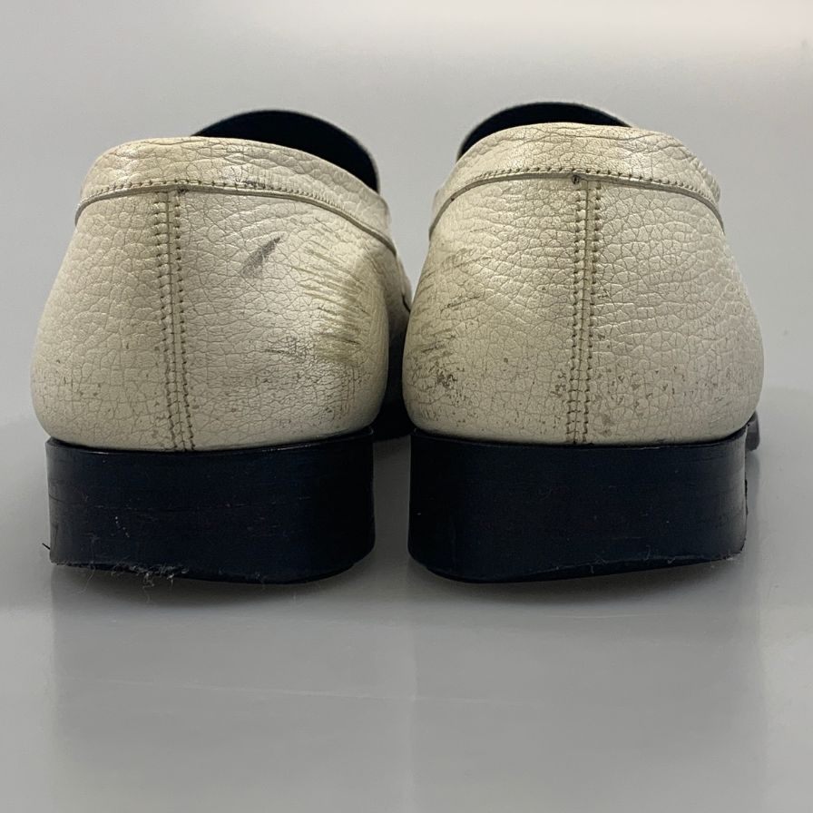 ジェイエムウエストン シグネチャー ローファー 180 グレインレザー ホワイト サイズ7E メンズ J.M.WESTON 約26.5cm【AFC7】