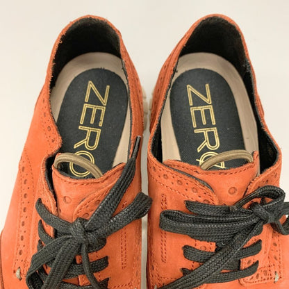 コールハーン ゼログランド ウイングチップ レザーシューズ オレンジ サイズ7ハーフ メンズ スニーカー COLE HAAN ZEROGRAND 約25.0cm【AFC4】