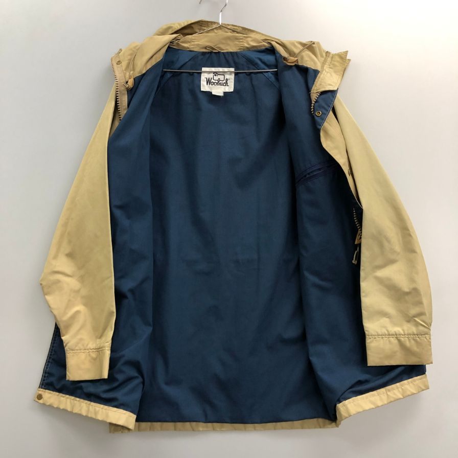 中古◆ウールリッチ マウンテンパーカー 70年代 白タグ ベージュ メンズ サイズM Woolrich 【AFB13】