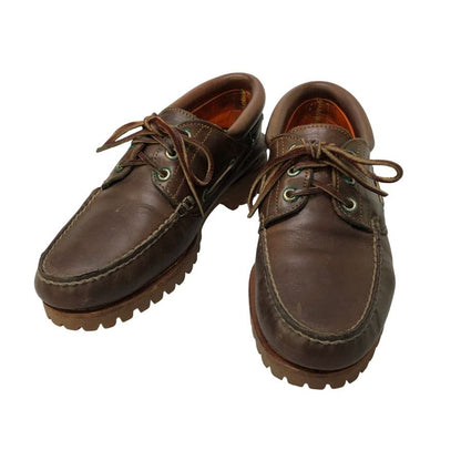ティンバーランド 3アイレット レザー モカシンシューズ 30003 メンズ サイズ75W ブラウン Timberland 約25.5cm【AFC35】