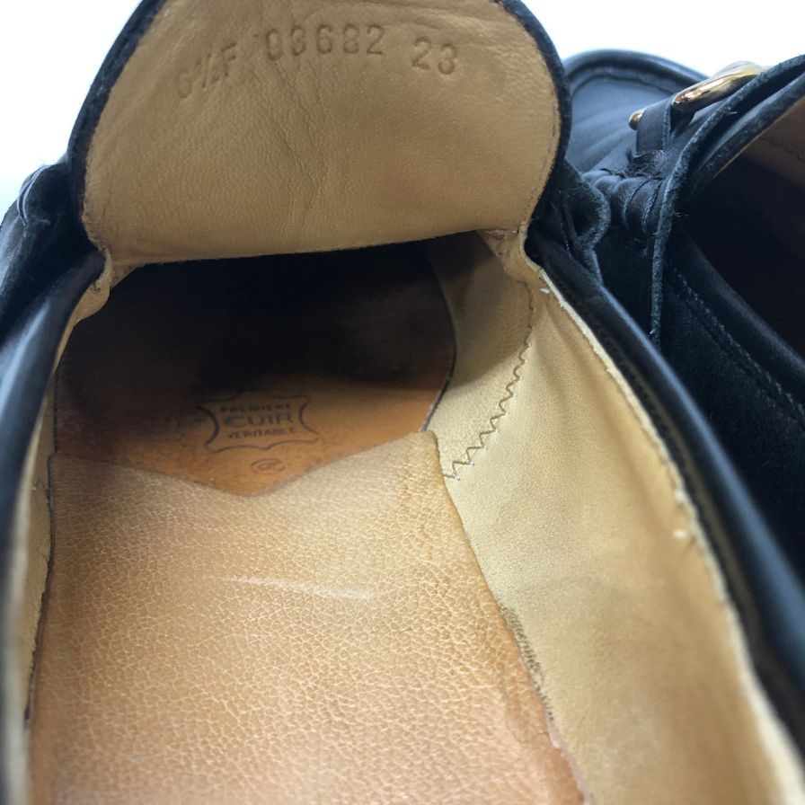 パラブーツ オルセーティ 93682 レディース ブラック サイズ 23 PARABOOT ビジネスシューズ 約23.0cm【LA】【中古】