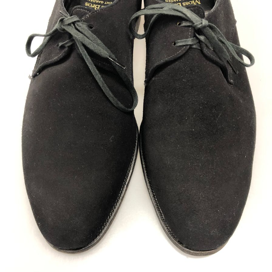 モス レザーシューズ スエード オックスフォード 2アイレット サイズ8.5 ブラック MOSS BROS 約27.0cm【AFC35】