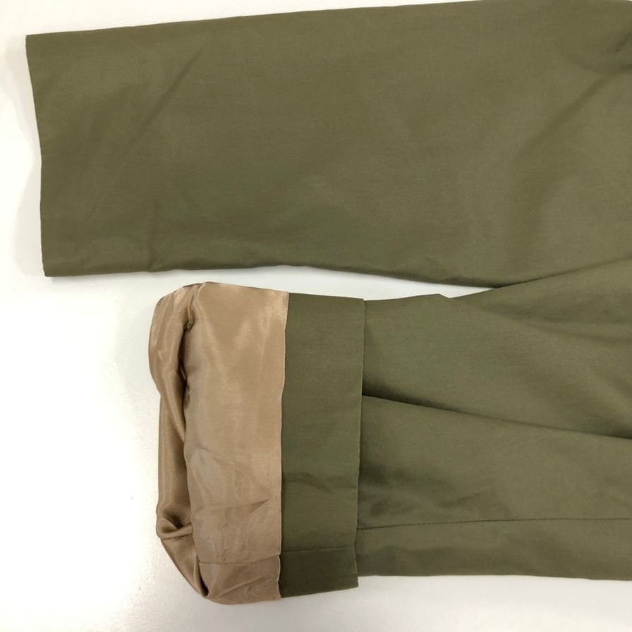 極美品◆グレンフェル ステンカラーコート Slim Campbell コットンギャバジン オリーブ ライナー付 サイズ36 GRENFELL 【AFA1】