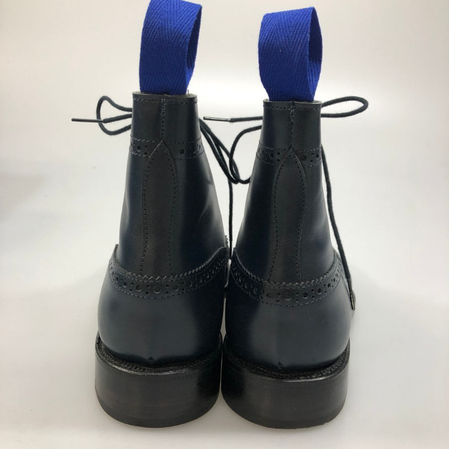 トリッカーズ カントリーブーツ ウイングチップ M7655 メンズ  ネイビー サイズUK7 Tricker's ブーツ 約25.5cm【LA】【中古】