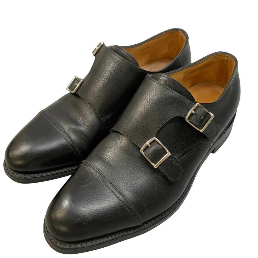 ジョンロブ レザーシューズ ダブルモンク ウィリアム グレインレザー ブラック サイズUK6.5 JOHN LOBB ビジネスシューズ 約24.5cm【LA】【中古】