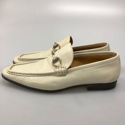 グッチ ビットローファー 174325 メンズ ホワイトサイズUK4.0 GUCCI 約23.0cm【AFC3】