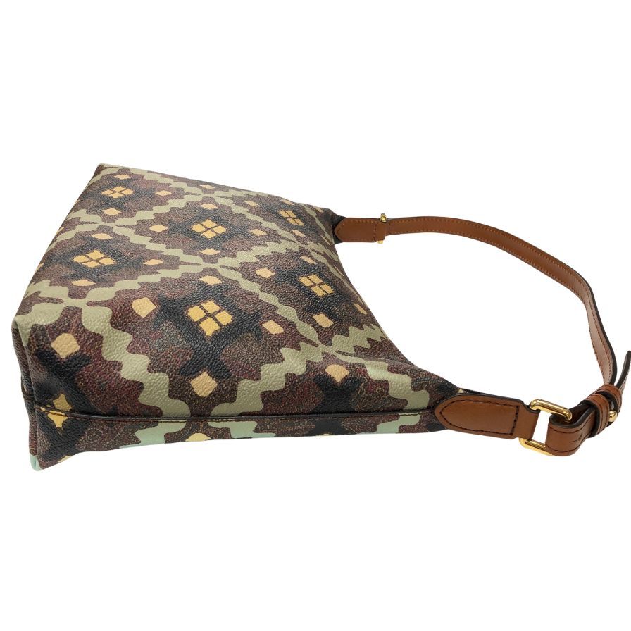 エトロ ワンショルダーバッグ ペイズリー調 レザー ブラウン系 ETRO【AFE11】