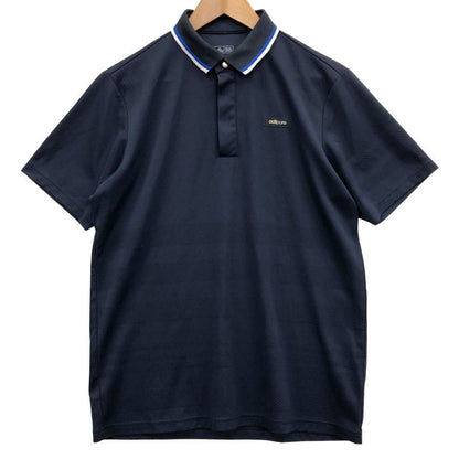 中古◆アディダス ゴルフ ポロシャツ ポリエステル ワンポイント シャツ ネイビー メンズ サイズL adidas GOLF adipure 【AFB18】
