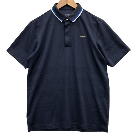 中古◆アディダス ゴルフ ポロシャツ ポリエステル ワンポイント シャツ ネイビー メンズ サイズL adidas GOLF adipure 【AFB18】