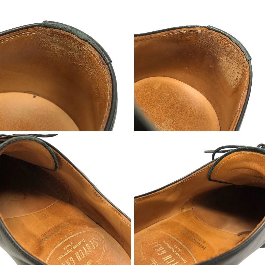 スコッチグレイン Uチップ シャインオアレイン カーフレザー ブラック 24㎝ 3E メンズ 革靴 SCOTCH GRAIN SHINE OR RAIN ビジネスシューズ 約24.0cm【LA】【中古】