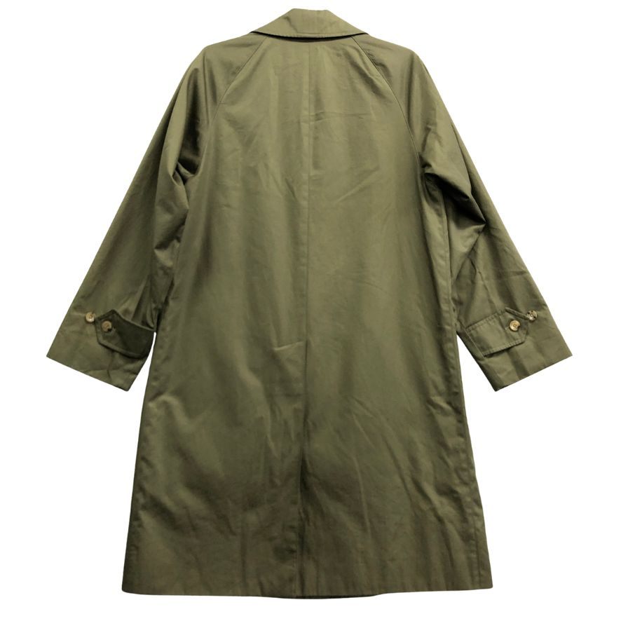 極美品◆グレンフェル ステンカラーコート Slim Campbell コットンギャバジン オリーブ ライナー付 サイズ36 GRENFELL 【AFA1】