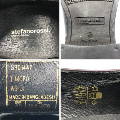 ステファノロッシ レザーシューズ SR01447 ブラウン サイズ42 メンズ 革靴 STEFANOROSSI 約27.0cm【AFC3】