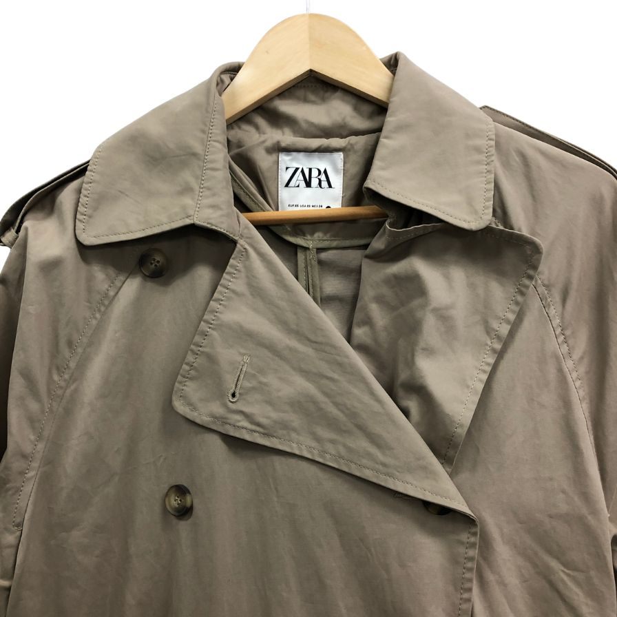 美品◆ザラ トレンチコート べージュ レディース サイズXS ZARA 【AFB46】