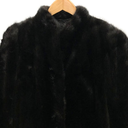 中古◆サフロン ブラックミンク 逆毛コート ブラック サイズ11 SAFRON 【AFF20】