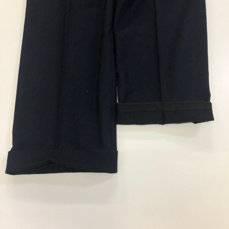エルメネジルド ゼニア 100％ウール スラックス ネイビー サイズ 48 Ermenegildo Zegna 【AFB15】