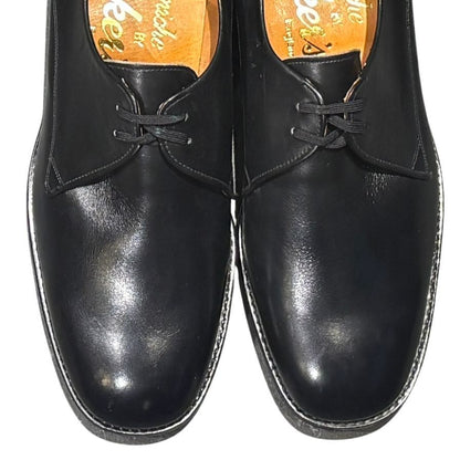 トリッカーズ レザーシューズ 筆記体ロゴ プレーントゥ ブラック サイズ6.5 メンズ Tricker's ビジネスシューズ 約25.0cm【LA】【中古】