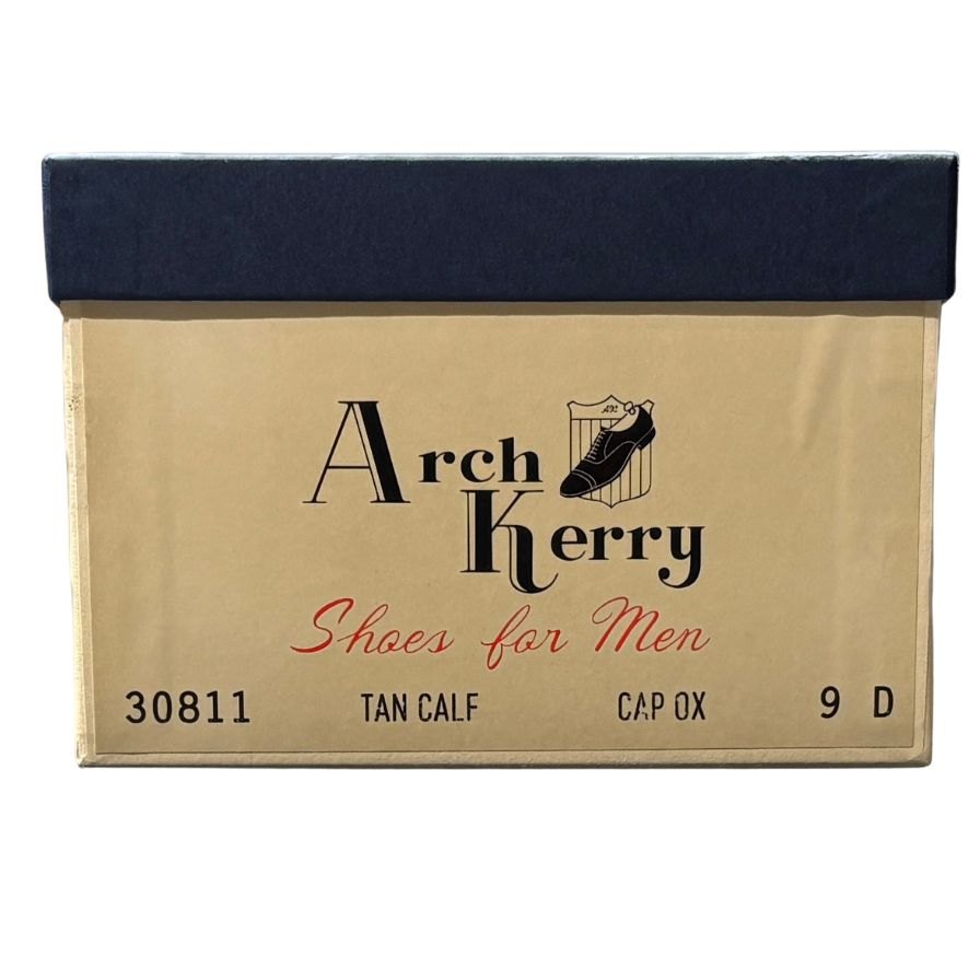 アーチケリー レザーシューズ 30811 パンチドキャップトゥ サイズ9D メンズ ブラウン Arch Kerry ビジネスシューズ 約27.5cm【LA】【中古】
