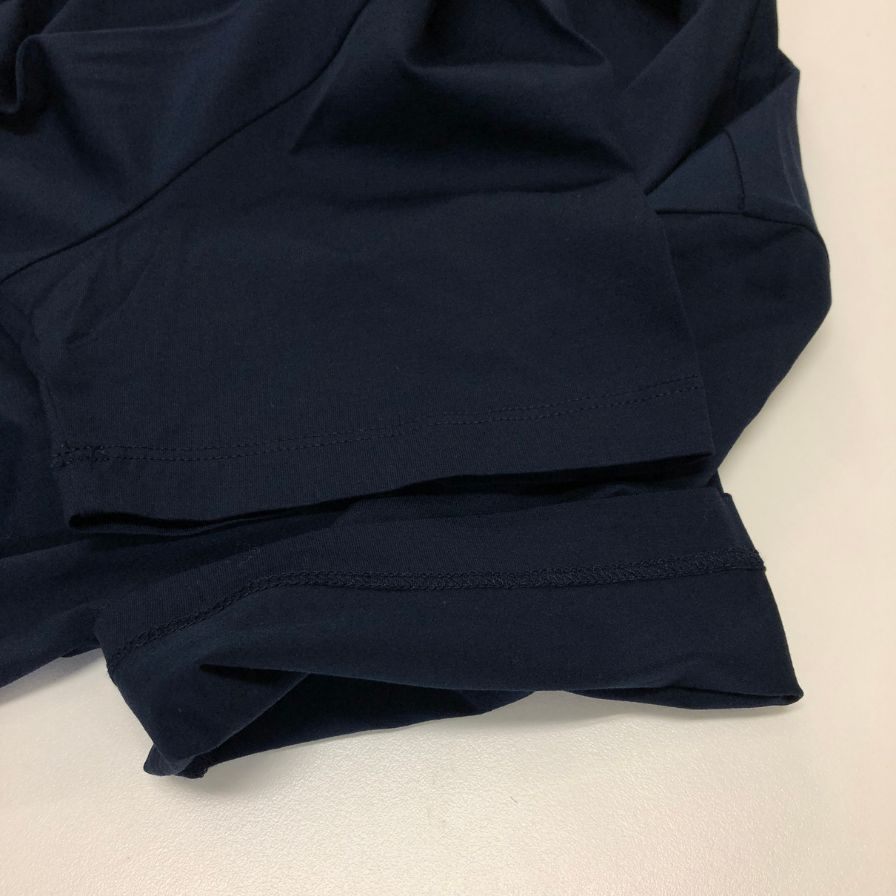美品◆ヘルノ クルーネック コットン シャツ メンズ サイズ 44 ネイビー HERNO 【AFB38】