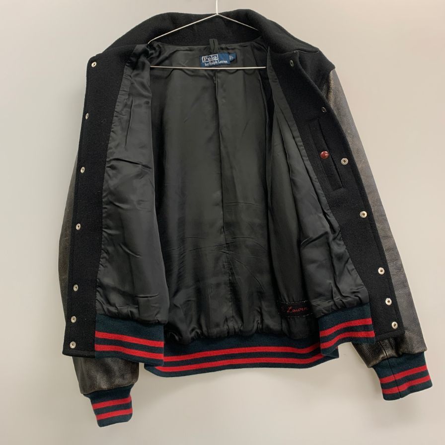 中古◆ラルフローレン スタジャン ブラック サイズL メンズ  RALPH LAUREN 【AFA24】