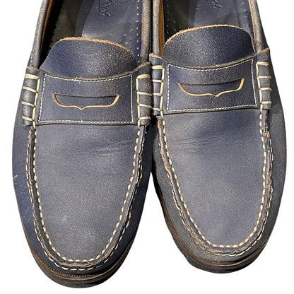 パラブーツ  ローファー コロー クラックレザー ネイビー サイズUK7.5 PARABOOT ビジネスシューズ 約26.5cm【LA】【中古】