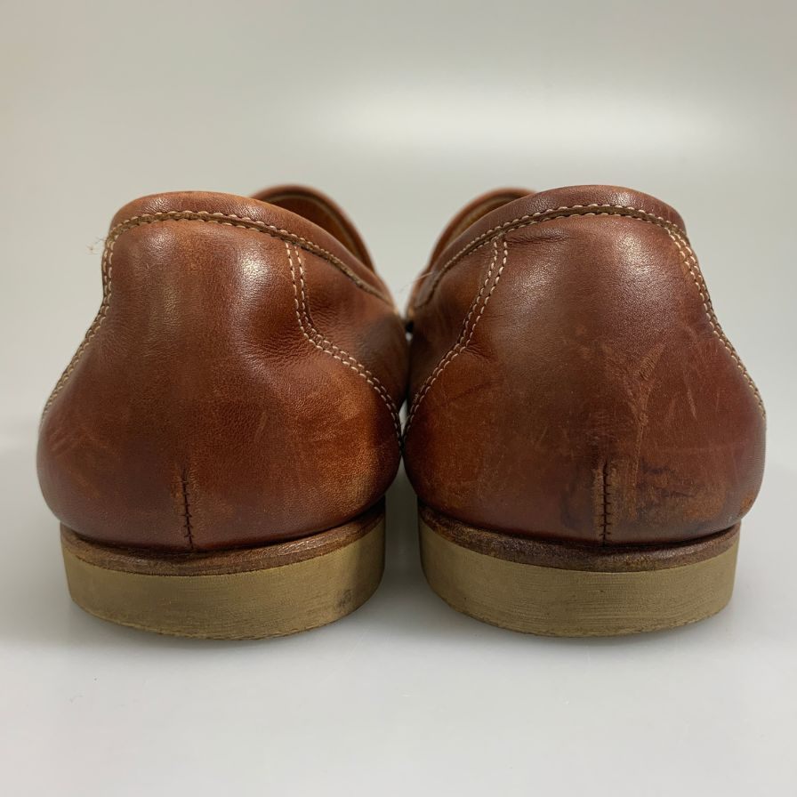 サルバトーレ フェラガモ ローファー ビットローファー ガンチーニ ブラウン メンズ サイズ7.5 Salvatore Ferragamo 約25.5cm【AFC6】