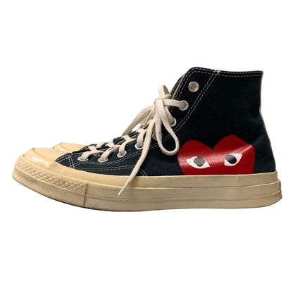 プレイ コムデギャルソン×コンバース スニーカー ハイカット ハートロゴ キャンバス メンズ サイズ27.5 PLAY COMME des GARCONS×CONVERSE 約27.5cm【AFC31】