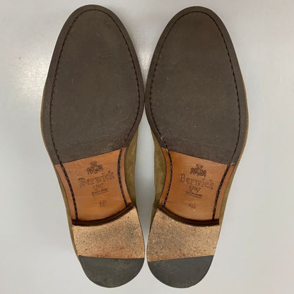 バーウィック タッセルローファー 4951 スエード ブラウン サイズ25.5 Berwick ローファー 約25.5cm【LA】【中古】