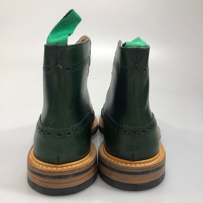 トリッカーズ カントリーブーツ ストウ ウイングチップ 946515 5634 グリーン UK7ハーフ-5 Tricker’ｓ ブーツ 約26.0cm【LA】【中古】