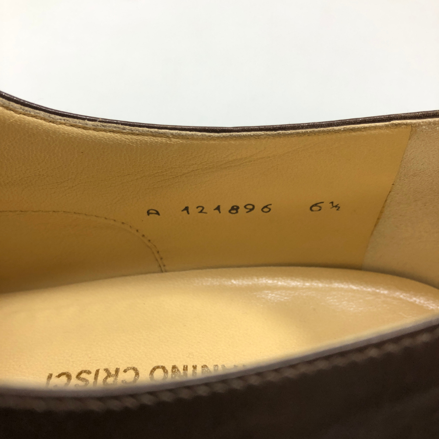 タニノクリスチー 121896 パンチドキャップトゥ カーフ ブラウン UK6.5 TANINO CRISCI 約25.0cm【AFC】