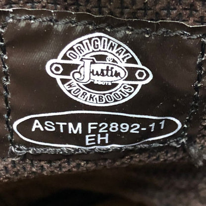 ジャスティン ローパーブーツ ワークブーツ WK4683 メンズ サイズ8.5D ベージュ ブラウン Justin 約27.5cm【AFD3】