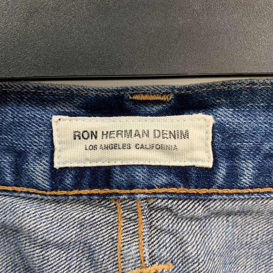 ロン ハーマン デニム パンツ ウォッシュ＆ダメージ加工 USA製 セルビッジ 赤耳 メンズ サイズ31 インディゴ Ron Herman Denim 【AFB25】