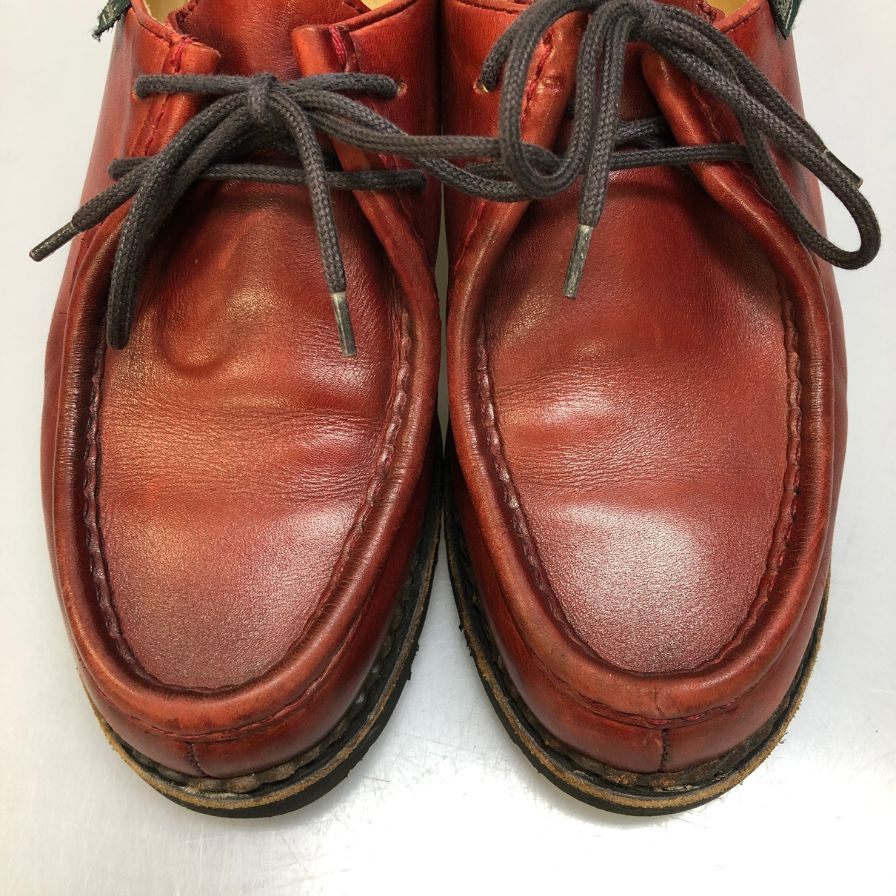 パラブーツ レザーシューズ ミカエル チロリアン リスレザー ルージュ レッド メンズ サイズ40.5 PARABOOT MICHAEL ビジネスシューズ 約25.0cm【LA】【中古】